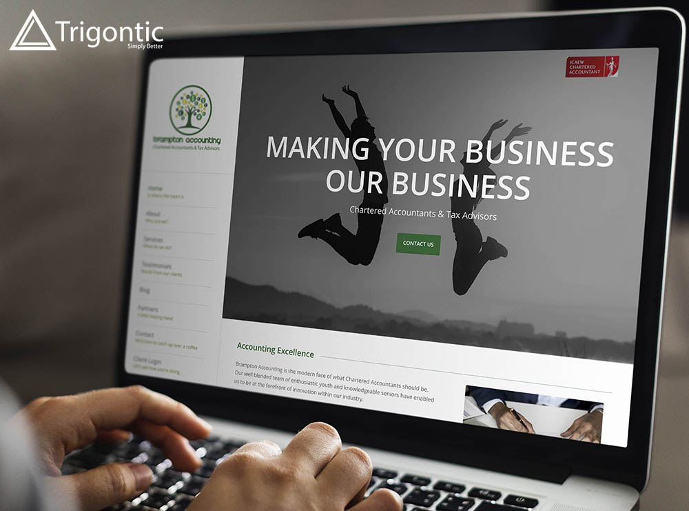 Trigontic Website Design Brampton accounting